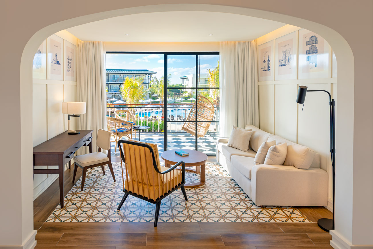 junior suite pool view living