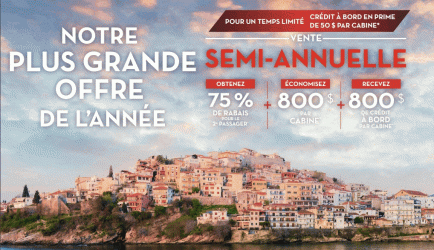 Celebrity Cruises : la vente semi-annuelle incroyable